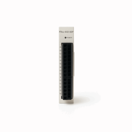 PLC, FX3U Analog input module- 12 bit- 4 analog inputs for current or voltage